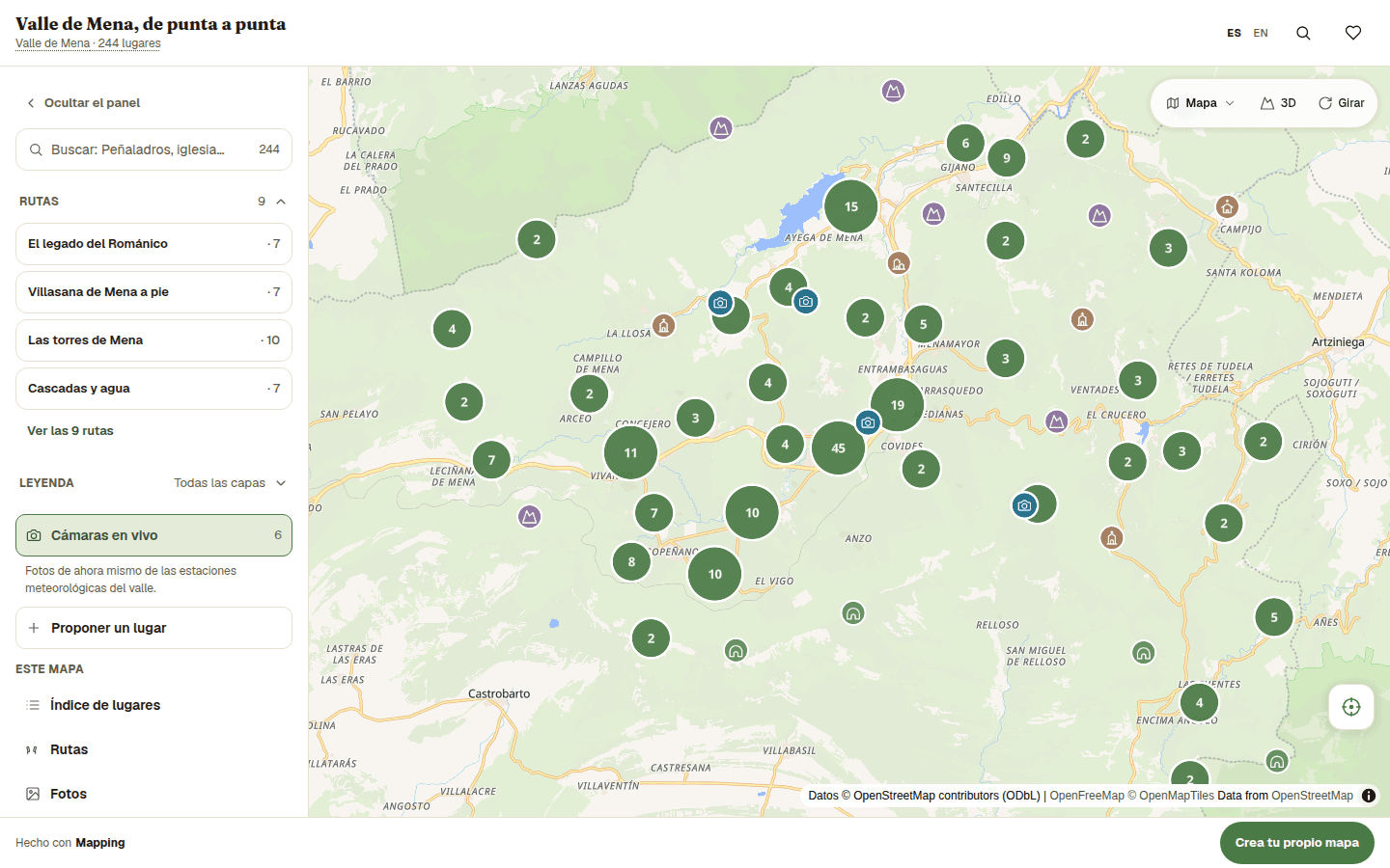 Captura de Mapa del Valle de Mena